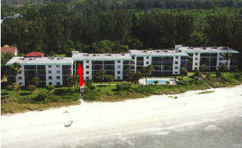 Condo Unit 3A4 directly on the beach, on Sanibel Island in the Oceans Reach Complex